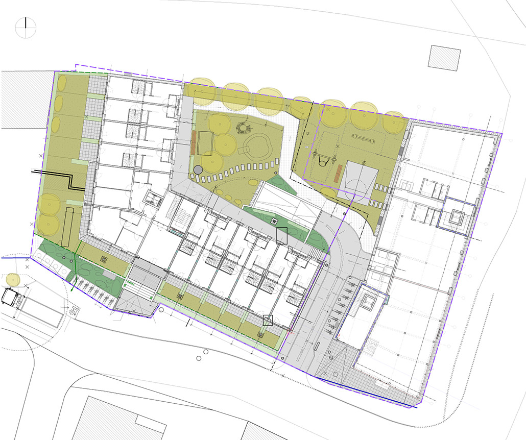 Lageplan für Wohn- und Gewerbebau in Hamburg Bergedorf